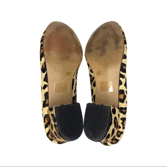 Sole Society So Jocelyn Leopard Print Calf Hair Leather Shoes Size 6.5 - Picture 8 of 10